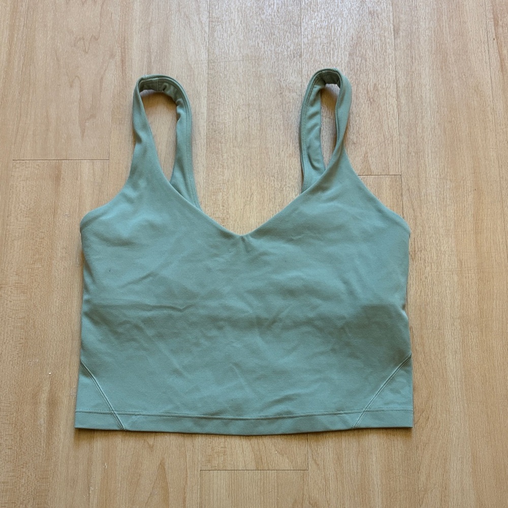 lululemon athletica Sage Green Align Cropped Tank Top